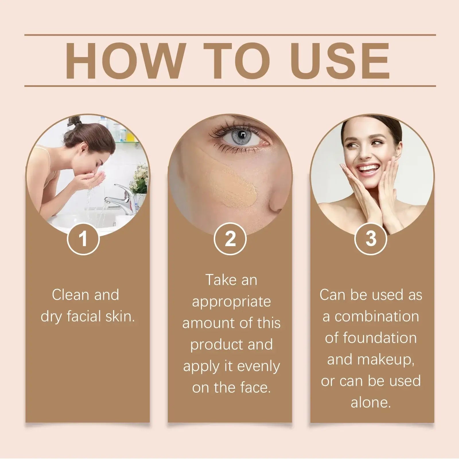 How to use tinted BB cream with SPF 30: clean skin, apply evenly, can be used alone or with makeup.