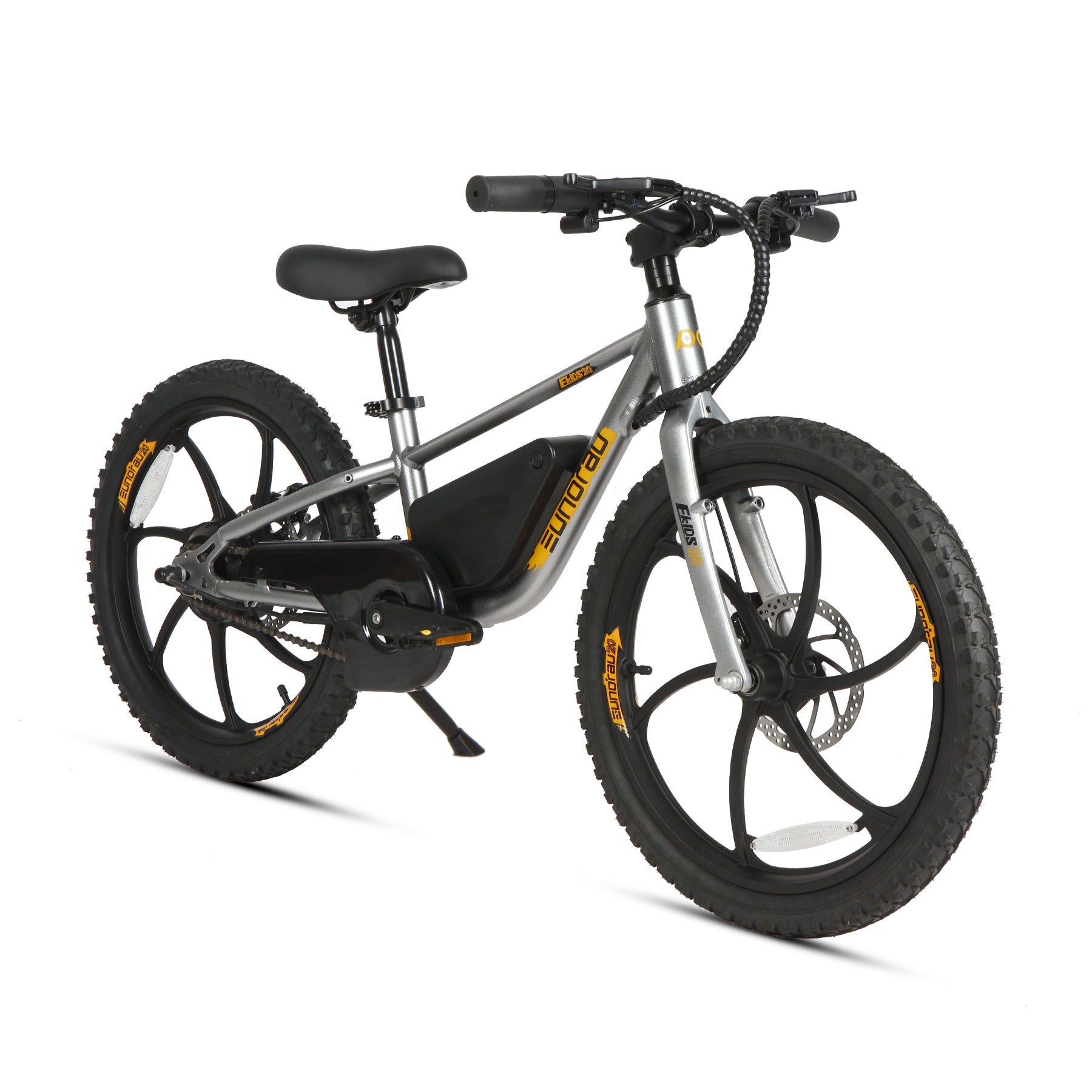 EKIDS20 electric bike with 20 inch wheels, 24V motor, and durable design for kids' outdoor fun.