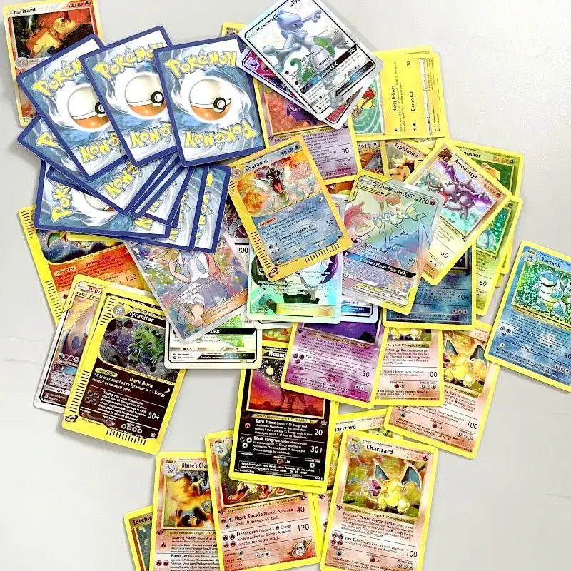 54pcs Pokémon MEGA card set featuring a variety of Pokémon cards in vibrant colors and designs.