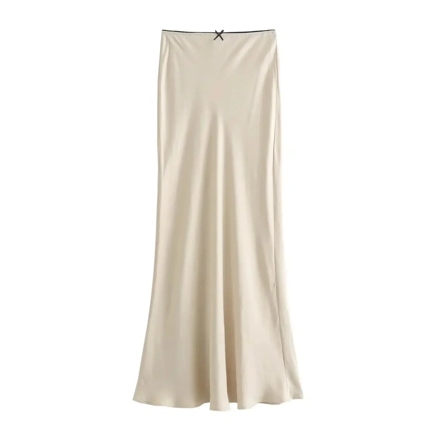 Acetic Satin Fishtail Skirt