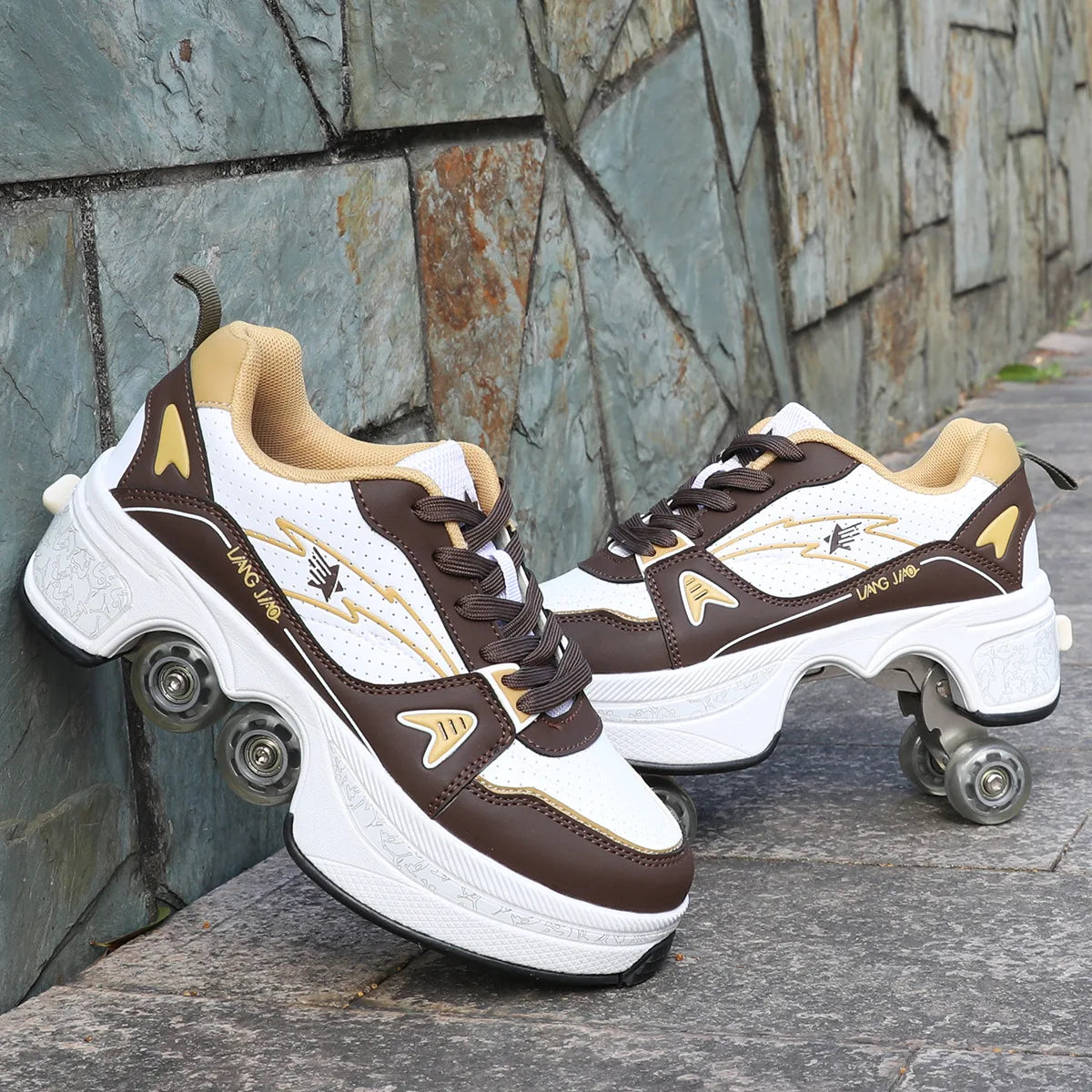 Women 4 Wheels Roller Skates Shoes for stylish and active women, featuring a trendy design and comfort fit.