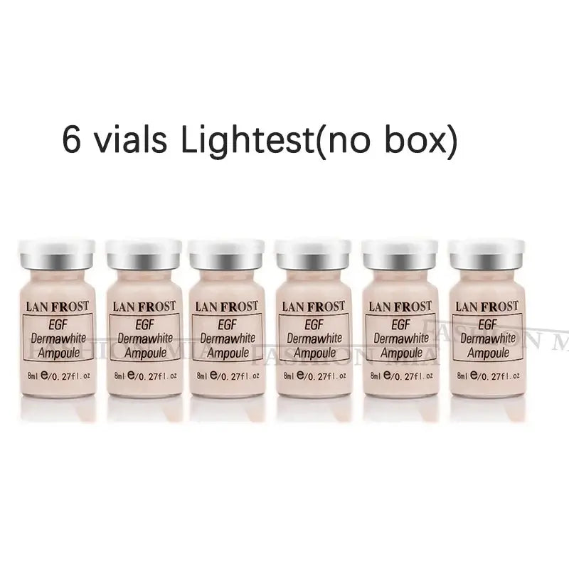 6 vials of Lan Frost EGF Dermawhite Ampoule in lightest shade without box.
