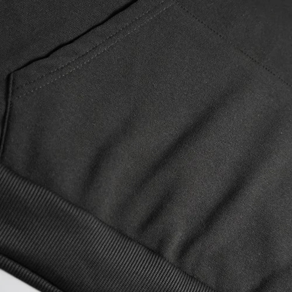 Close-up of the soft fabric and pocket of the Dragon Ball gym hoodie, showcasing its quality and comfort.