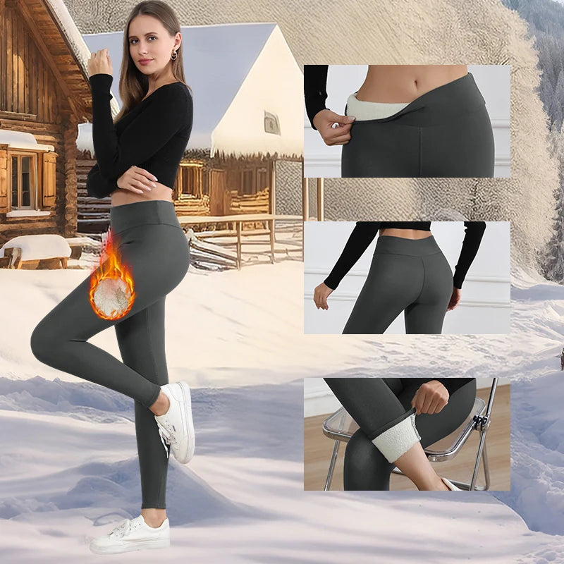 Warm Fleece Women Leggings - warm fleece leggings for women, comfortable fit, winter style, stylish design.