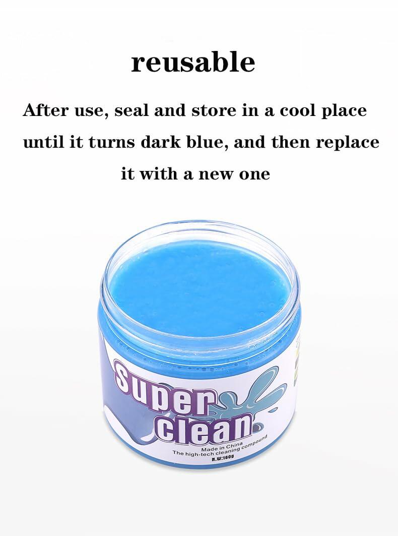 DJFOG car cleaning gel in a jar, ideal for cleaning dirt, grime, and hard-to-reach areas in vehicles.